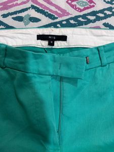 Teal Cropped Pants