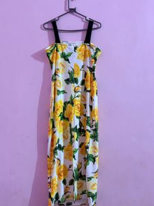 Floral Print Spaghetti Strap Dress