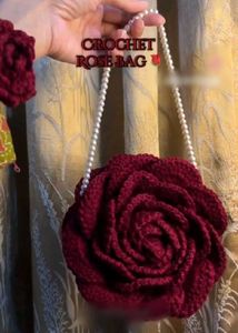 Crocheted Rose Handbag