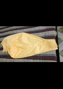 Yellow Kurta with Green Embroidery
