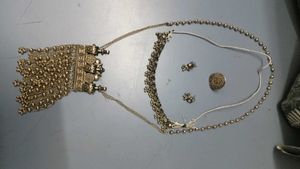 Oxidized Silver Necklace and Earrings Set