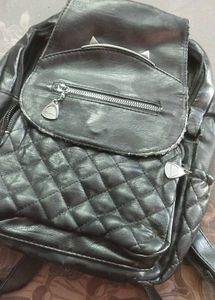 Chic Quilted Faux Rexine Backpack