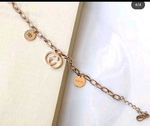 Rose Gold Chain Bracelet with Charms
