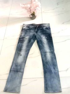 Men's Distressed Blue Jeansus Fashion jeans