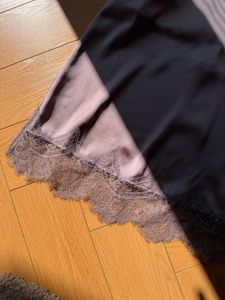 ZARA Satin Top with Lace Trim