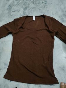 Long Sleeve V-Neck Top