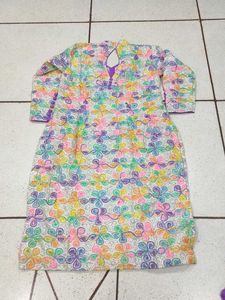 Colorful Floral Kurta with sharara
