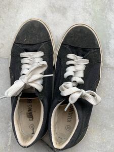Classic Black Canvas Sneakers