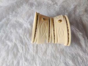 bur rajputi chuda Elegant Ivory Bangles with Gold