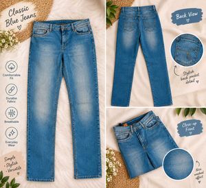 Classic Blue Wash Denim Jeans