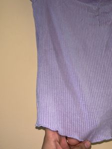 Cute Off-Shoulder Ribbed Top