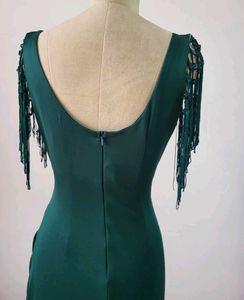 Elegant Emerald Green Evening Dress