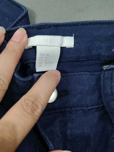 H&amp;M navy Blue Denim Shorts