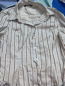 Striped Button-Up Shirt