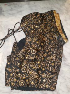 Designer Black Paisley Blouse
