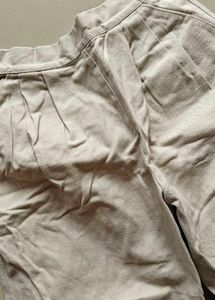Comfortable Beige Pleated Pants