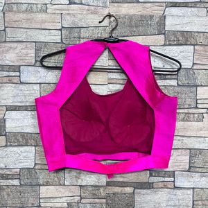 Vibrant Pink Sleeveless Blouse fix price