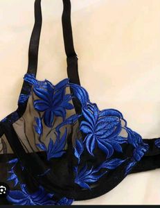 Embroidered Sheer Bra with beautiful brief