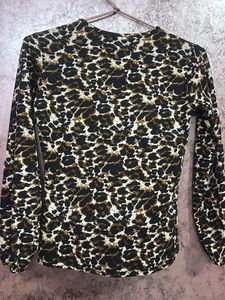 Leopard Print Long Sleeve Top