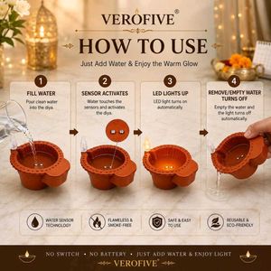 Diwali Decor - LED Floating Water Sensor Diyas