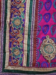 Vibrant Pink Embroidered Saree