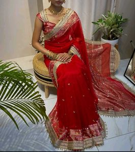 prettiest royal red saree ❤️✨