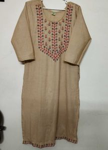 Embroidered Cotton Kurta