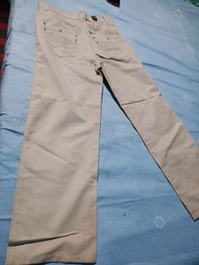 Men's Beige Striped jeans