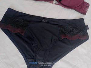 Lace Trimmed Bra &amp; Panty Set