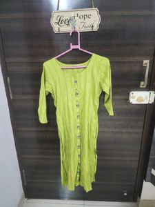 Embroidery Green Kurta 💚
