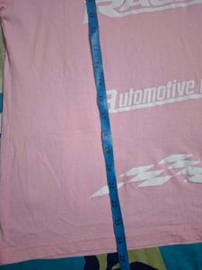 Pink "Racing" Graphic T-Shirt