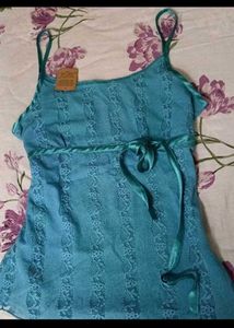 Turquoise Lace Camisole Top