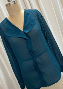Besiva Green Ruffle Top( Women's)