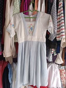 Embroidered Midi Dress