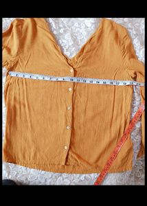 Mustard Button-Up Top