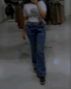 Kraus Blue Denim botcut high waist Jeans