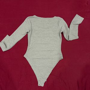 Beige Bodysuit Top