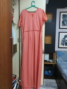 Elegant Peach Ethnic Gown