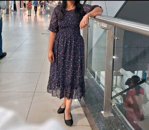 Navy Blue Strechable Dress