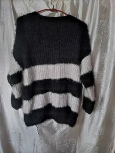 Striped Fuzzy Knit Sweater