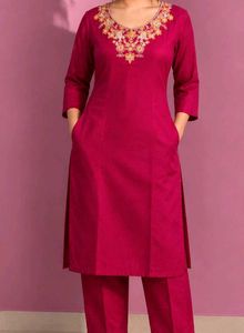 Elegant Lavender Kurta Set with Dupatta