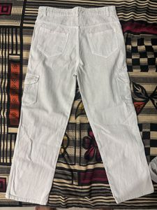 White Cargo Jeans