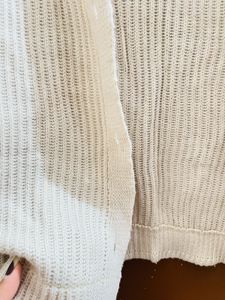 Cream Knit Cropped Cardigan