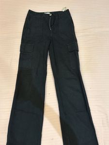 Black Wide Leg Cargo Pants