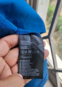 H&amp;M Off-Shoulder Blue Tunic Top