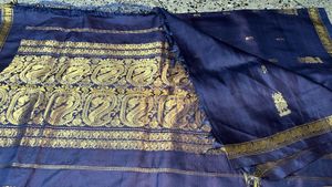 Royal Blue Saree With Blouse