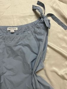 Light Blue Tie Shoulder Top