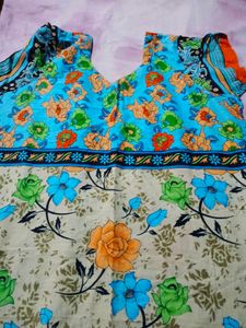 Floral Print Kurta Set with Dupatta