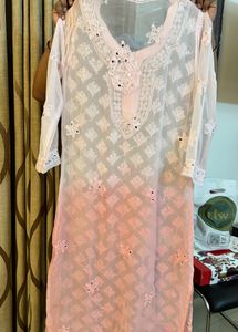 Pink Dual Shade Mirror Kurta