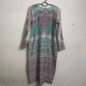Printed Full Sleeves Kurta For Light Winter
